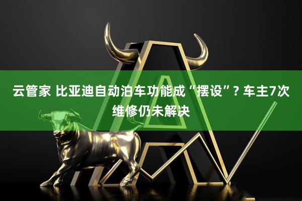 云管家 比亚迪自动泊车功能成“摆设”? 车主7次维修仍未解决